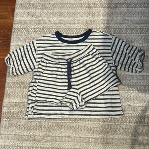 Old Navy matching striped shirt and shorts